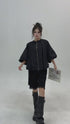 Balloon Sleeve Zip Jacket
